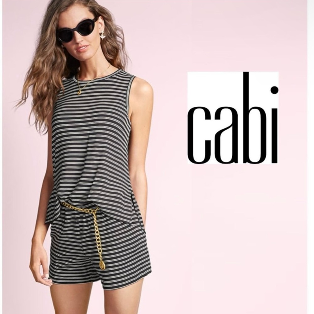 Cabi Playsuit Striped Sleeveless Romper Small. Worn twice, non-smoker, no tears.